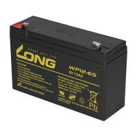 Kung Long WP12-6S AGM Akku 6V 12Ah – passend für 