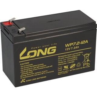 Kung Long WP7.2-12 12V 7,2Ah F187 AGM Batterie VDS wartungsfrei