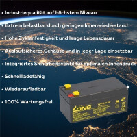 Kung Long WP3.3-12 AGM Akku 12V 3,3Ah – passend f&uuml