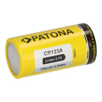 PATONA Li-Ion 3,7V Wiederaufladbare Zelle CR123A 16340 Zelle