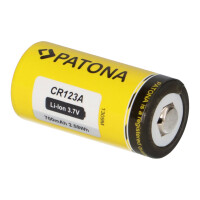 PATONA Li-Ion 3,7V Wiederaufladbare Zelle CR123A 16340 Zelle