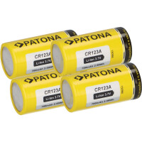 4x PATONA Li-Ion 3,7V Akku CR123A 16340  gallery