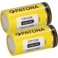 2x PATONA Li-Ion 3,7V Akku CR123A 16340  gallery