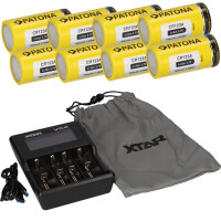 Set 8x Patona CR123A + Xtar VC4 Ladeger& gallery