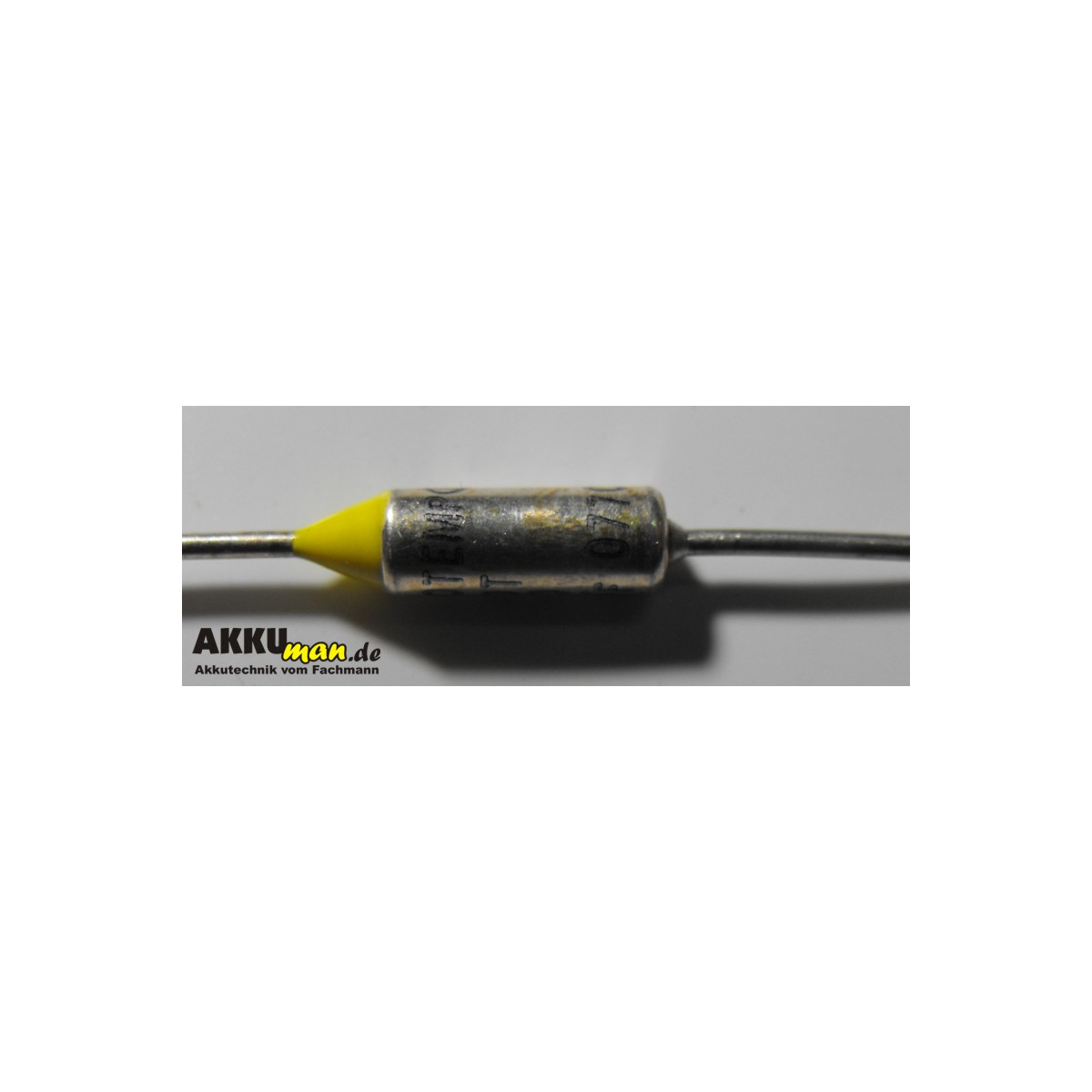 Temperatursicherung 77 °C – 230 V/AC, 10 A, 1× Öffner, Typ 770.072 (Ø 4 mm, L 64,5 mm)