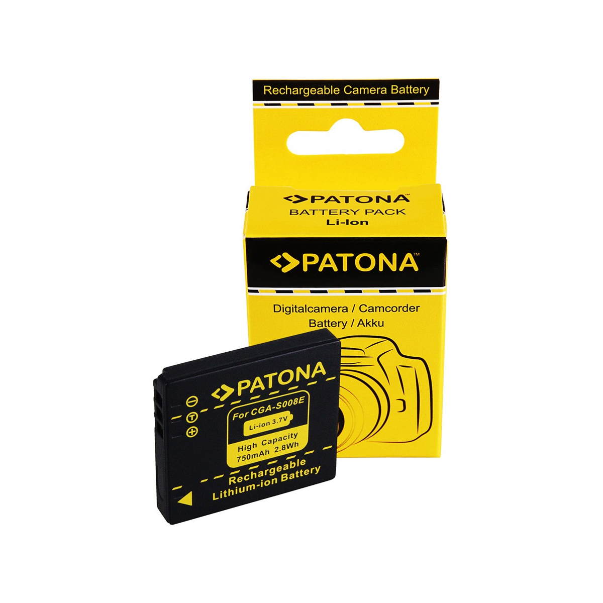 Akku kompatibel Panasonic CGA-S008E Lumix DMCFS20 DMC-FS20 DMCFS3
