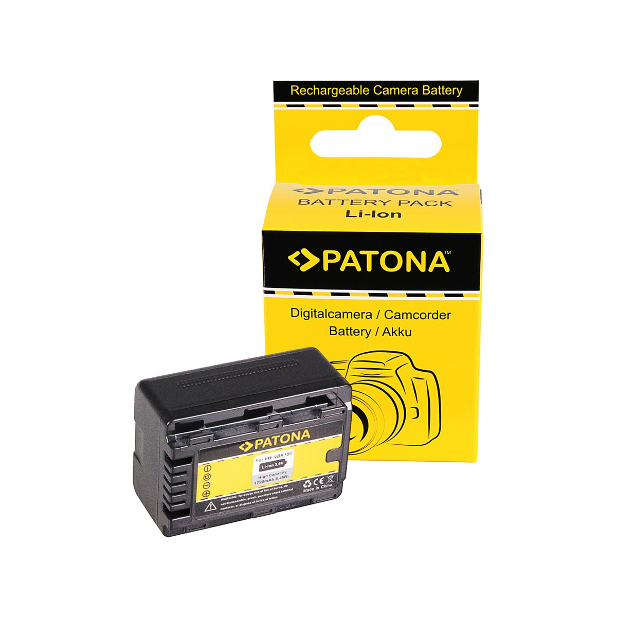 Akku kompatibel Panasonic VW-VBK180 H H100 H101 H95 VW-VBK180 HC HCV700 HC-V700