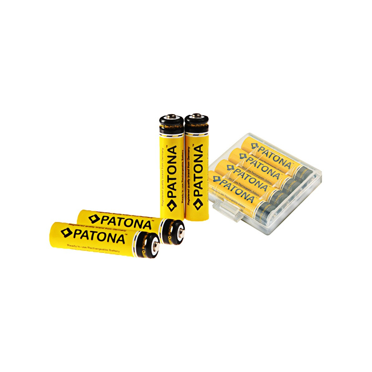 PATONA 4x Akku f. Micro AAA LR3 LR03 900mAh inkl. Box