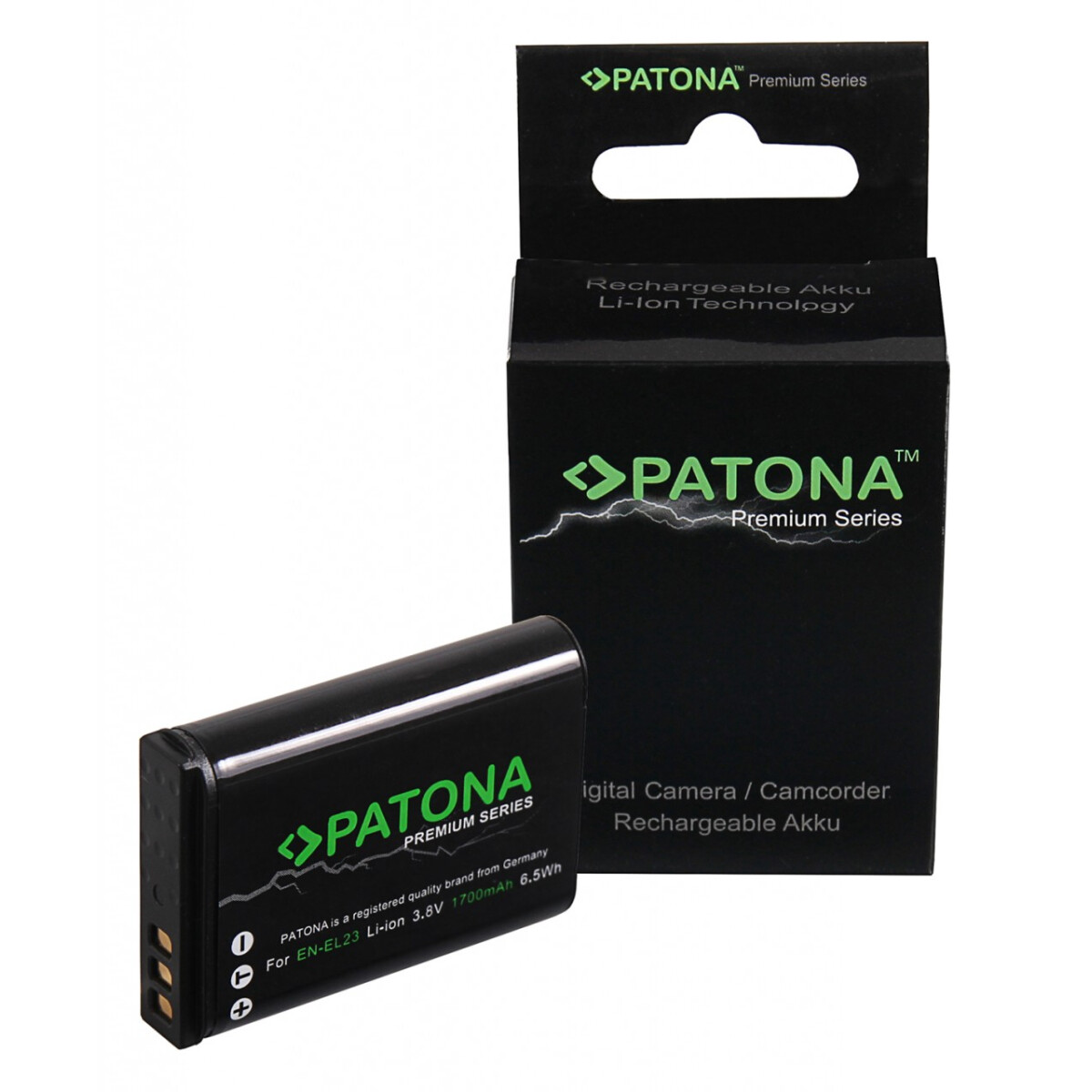 2 Batteries Rechargeables DSTE Compatibles EN-EL23 Pour Nikon Coolpix P600, P900, B700, Etc.