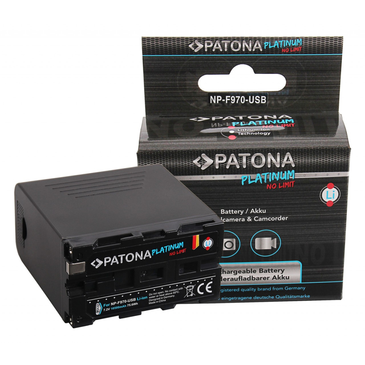 Premium Akku f. Sony NP-F970 CCD CCDSC5 CCD-SC5 CCDSC65 CCD-SC65 CCDTR1 CCD-TR1 von PATONA