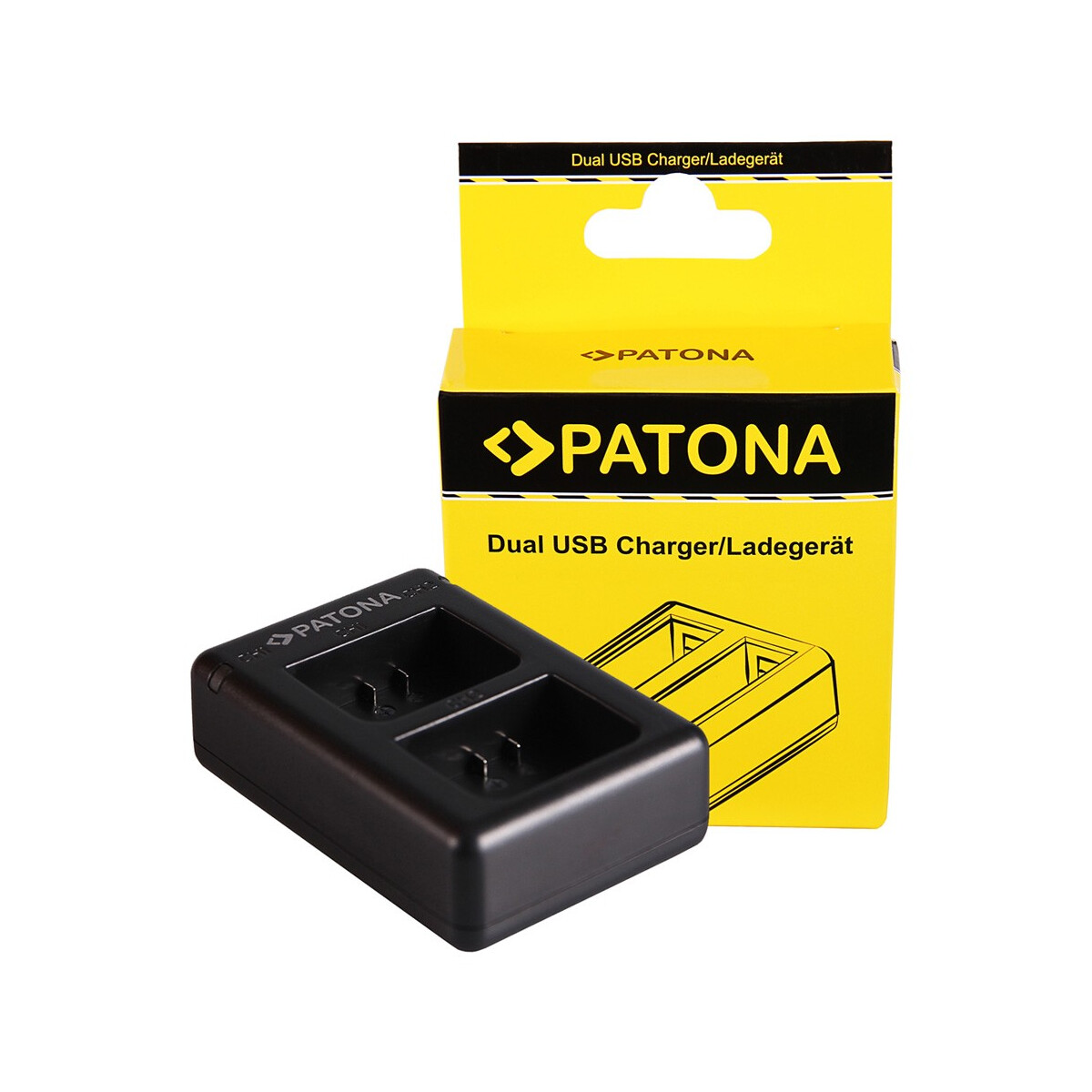 PATONA Dual Schnell-Ladegerät für Garmin Virb XE GMICP902624 inkl. Micro-USB Kabel