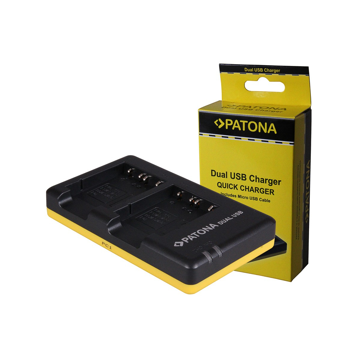 Dual Schnell-Ladegerät f. Sony NP-BG1 DSC H55 H70 inkl. Micro-USB Kabel