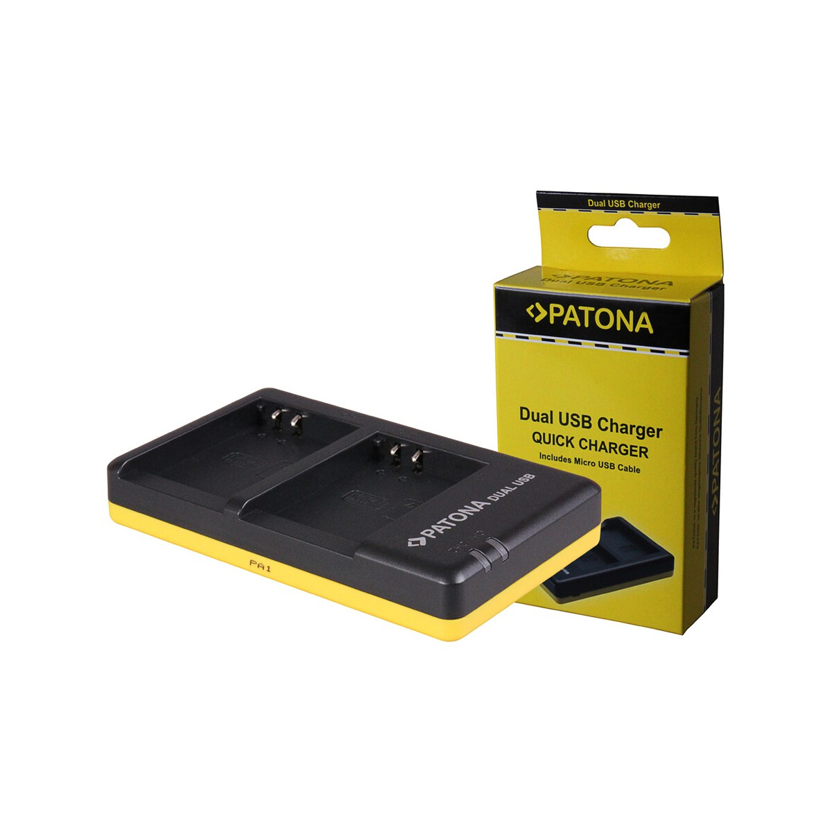 PATONA Dual Schnell-Ladegerät für Olympus PS-BLN1 inkl. Micro-USB Kabel