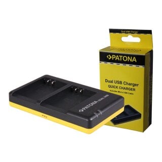 Dual Schnell-Ladegerät f. Olympus PS-BLN1 inkl. Micro-USB Kabel