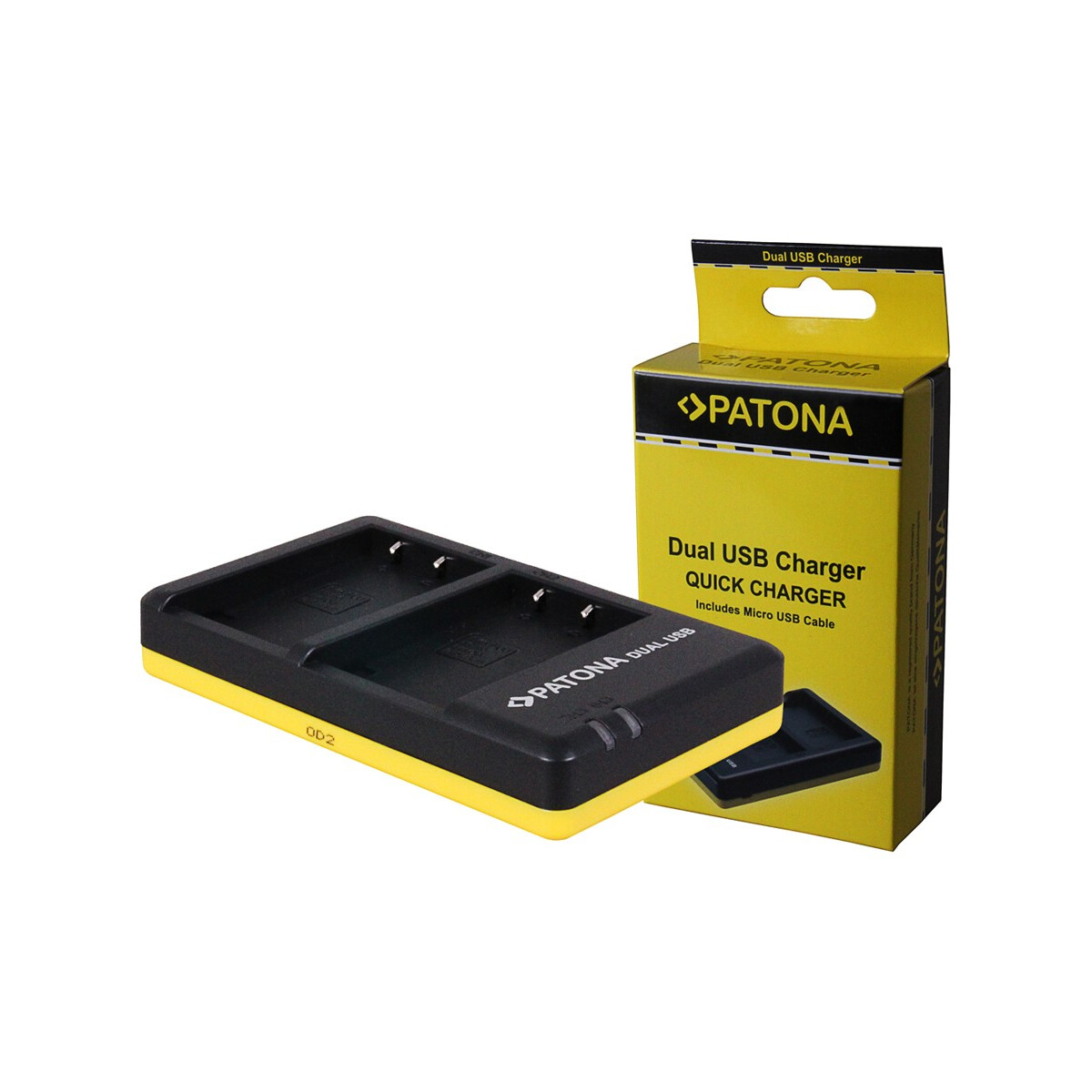 PATONA Dual Schnell-Ladegerät für Olympus BLS5 inkl. Micro-USB Kabel