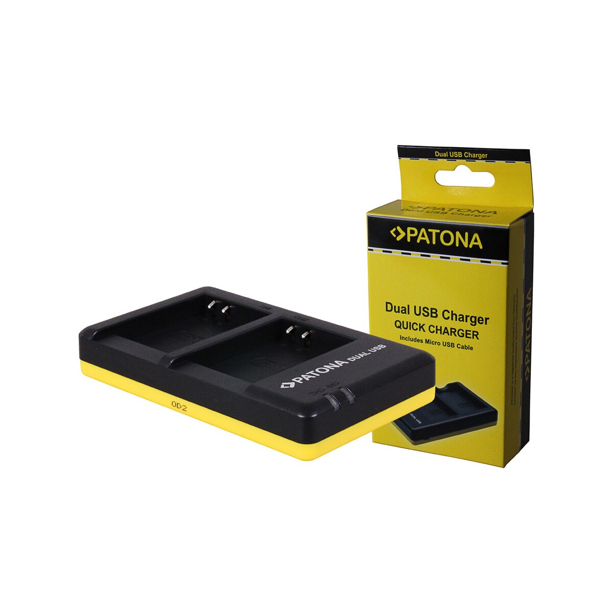 PATONA Dual Schnell-Ladegerät für Olympus Li-90B Li90B TG-1 TG1 TG-6 TG6 inkl. Micro-USB Kabel