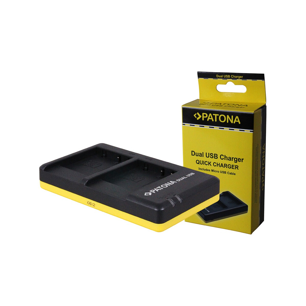 PATONA Dual Schnell-Ladegerät für Panasonic BCG10E BCG10 inkl. Micro-USB Kabel