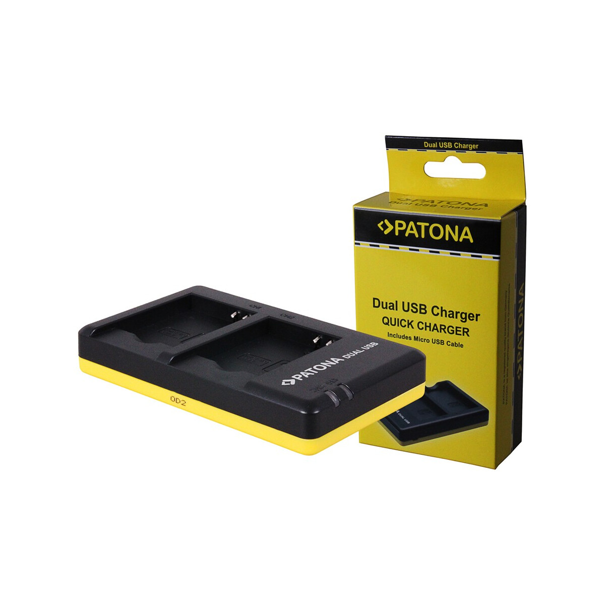 PATONA Dual Schnell-Ladegerät für Panasonic DMW-BCM13 BCM13 inkl. Micro-USB Kabel