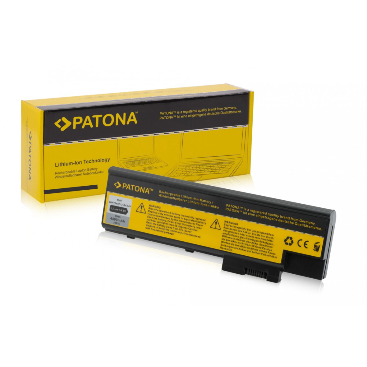 PATONA Akku passend für Acer 2300 1680 Aspire 1640 1650 1690 3000 3001 – 14,8 Volt 4400 mAh