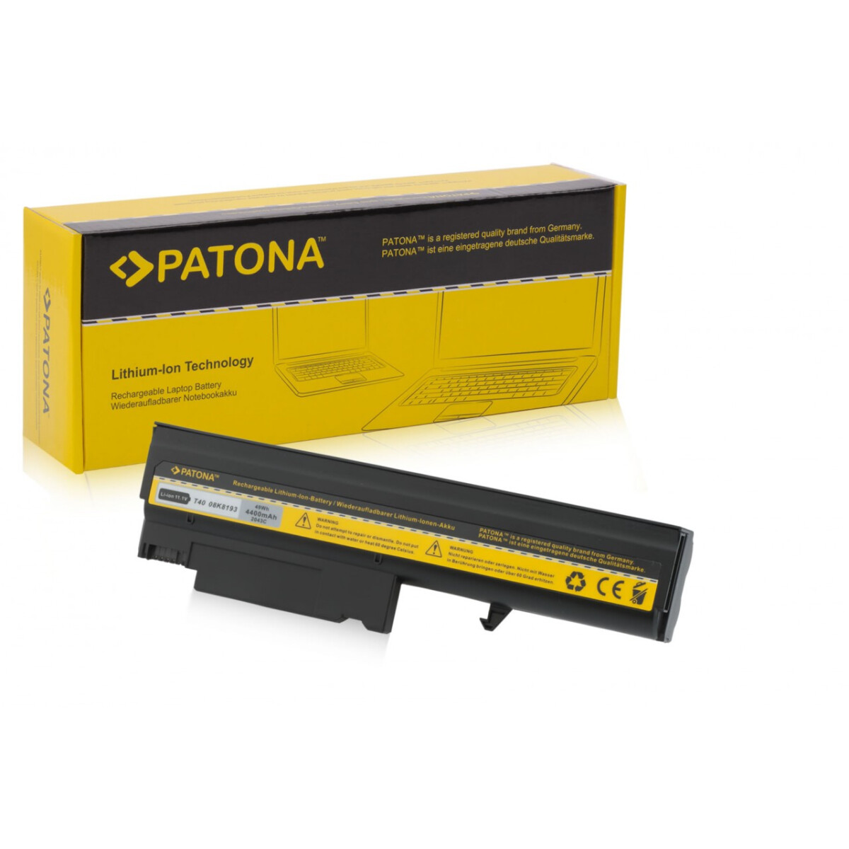 PATONA Akku passend für mit IBM ThinkPad R50 R51 T40 T41 T42 – 10,8 Volt 4400 mAh