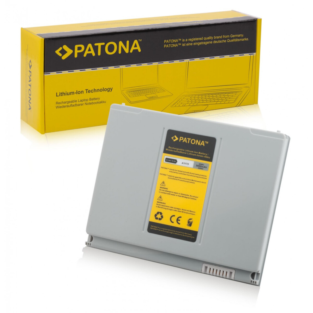 PATONA Akku passend für Apple A1175 Macbook Pro A1150 MA463 MA463CH / A – 10,8 Volt 5600 mAh