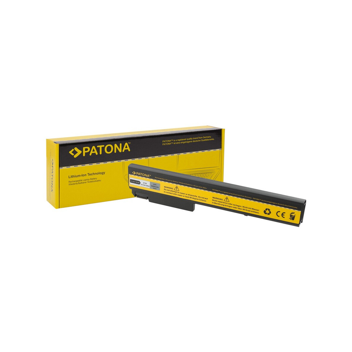 PATONA Akku passend für HP EliteBook Elitebook 8530p 8530w 8540p 8540w – 14,8 Volt 4400 mAh