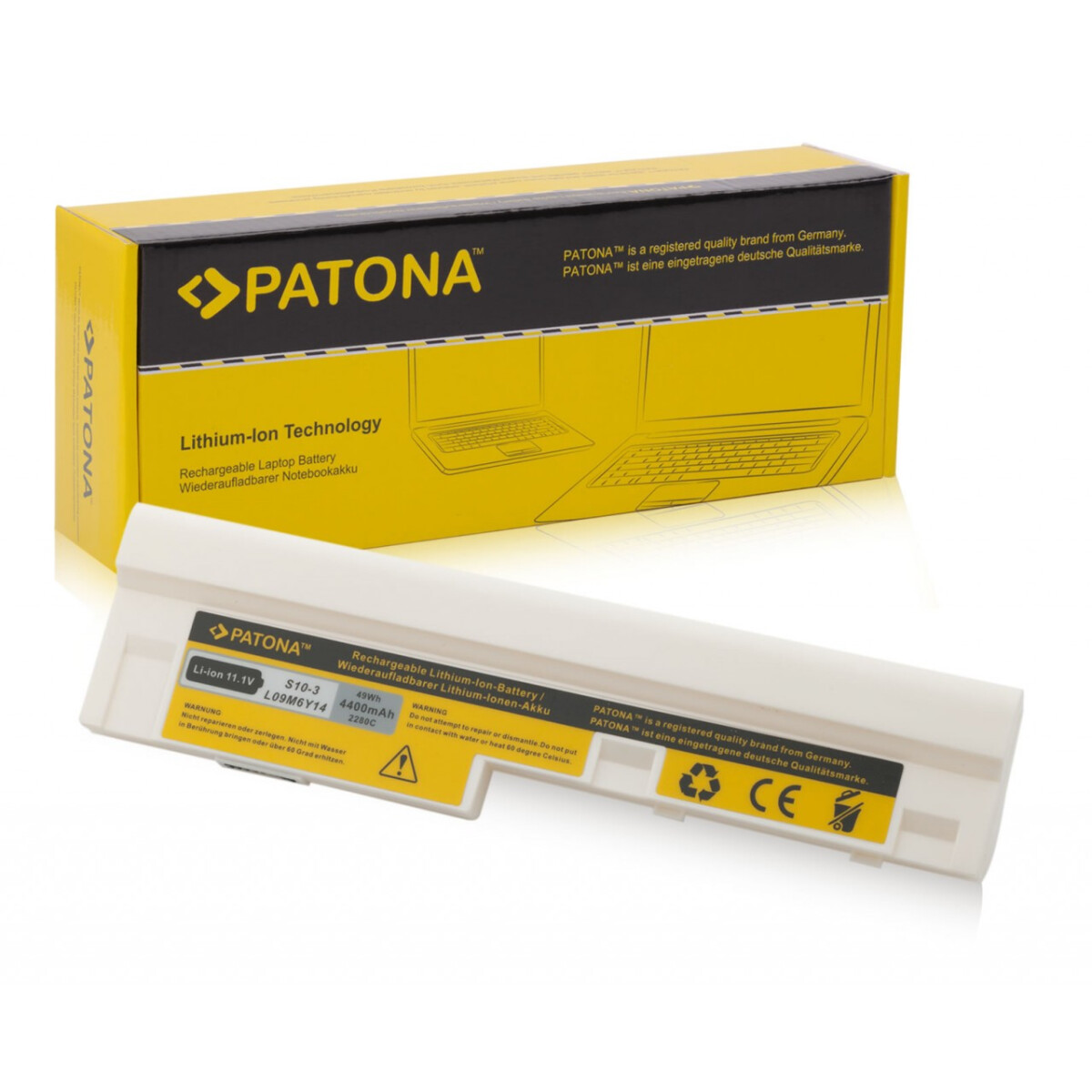PATONA Akku passend für Lenovo IdeaPad S10-3 S10-3s U160 U165 – 11,1 Volt 4400 mAh