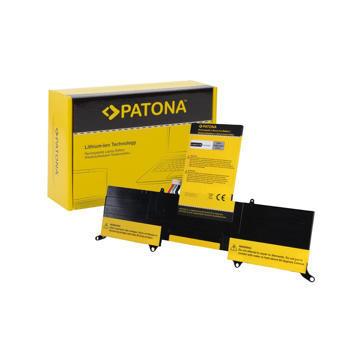 PATONA Akku passend für Acer S3 Aspire C720P MS2346 S3 391 S3-331 – 11,1 Volt 3280 mAh