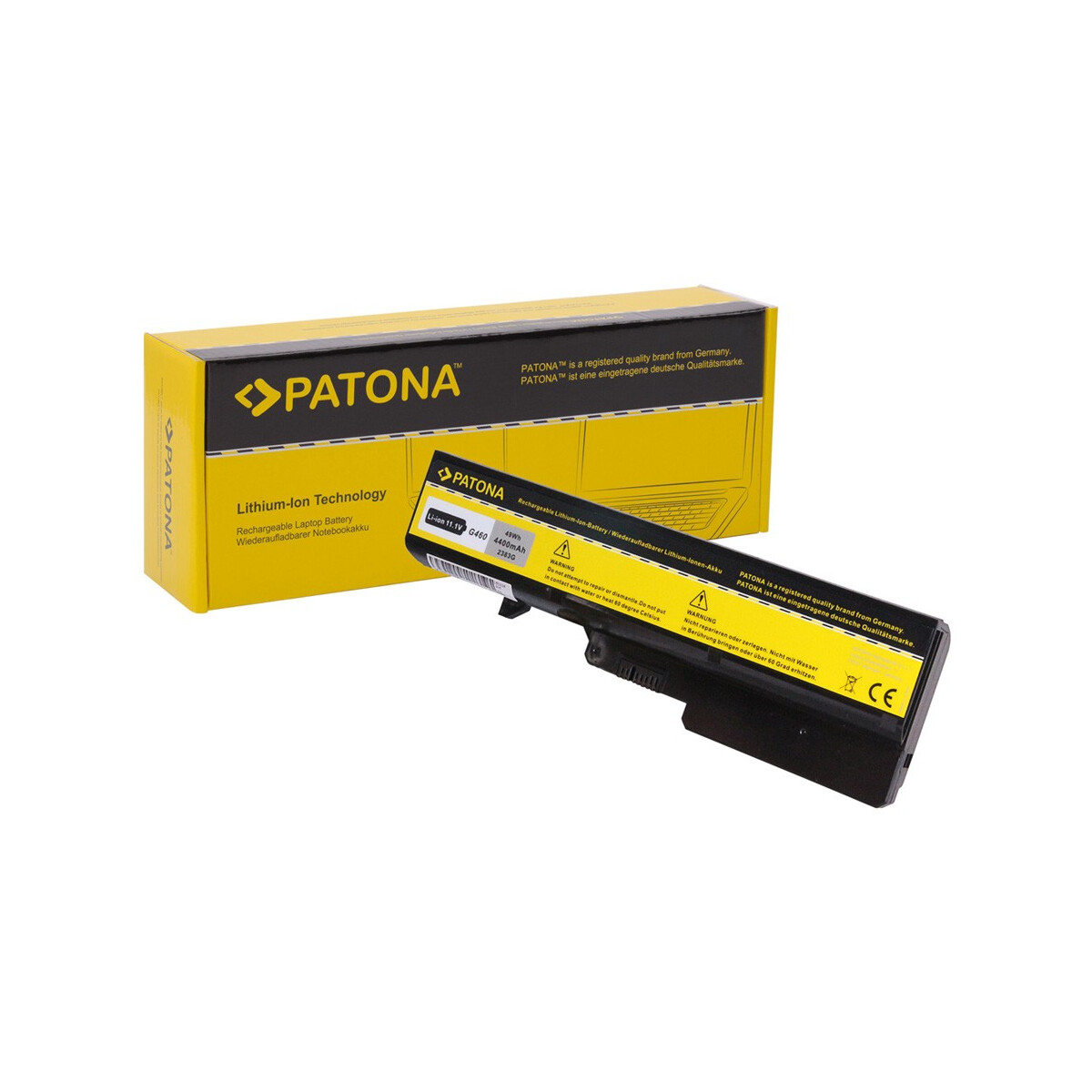 PATONA Akku passend für Lenovo G460 IdeaPad B470 B470 Serie B470A – 11,1 Volt 4400 mAh