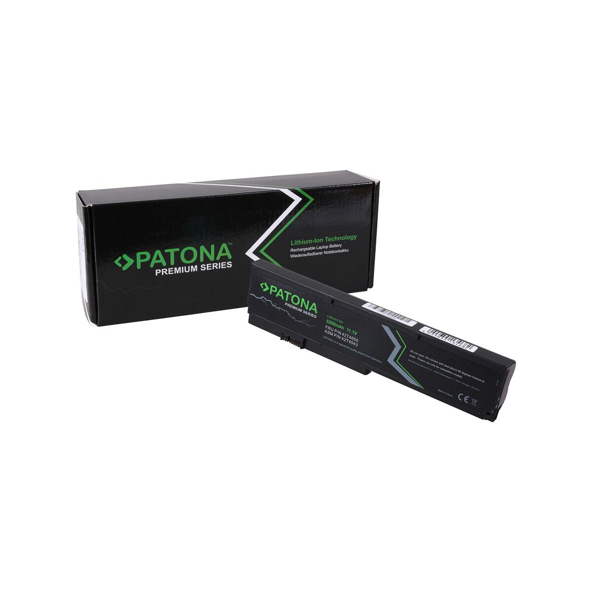 PATONA Akku passend für IBM X200 ThinkPad X200 X200 7454 X200 7455 X200 – 11,1 Volt 5200 mAh