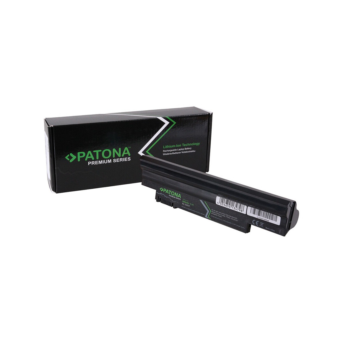 PATONA Premium Akku passend für Acer AL10A31 Aspire One 522 722 360 – 11,1 Volt 5200 mAh