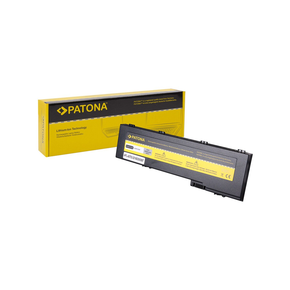 PATONA Akku passend für HP ELITEBOOK 2740P 2760P Business Notebook 2710p – 11,1 Volt 3600 mAh