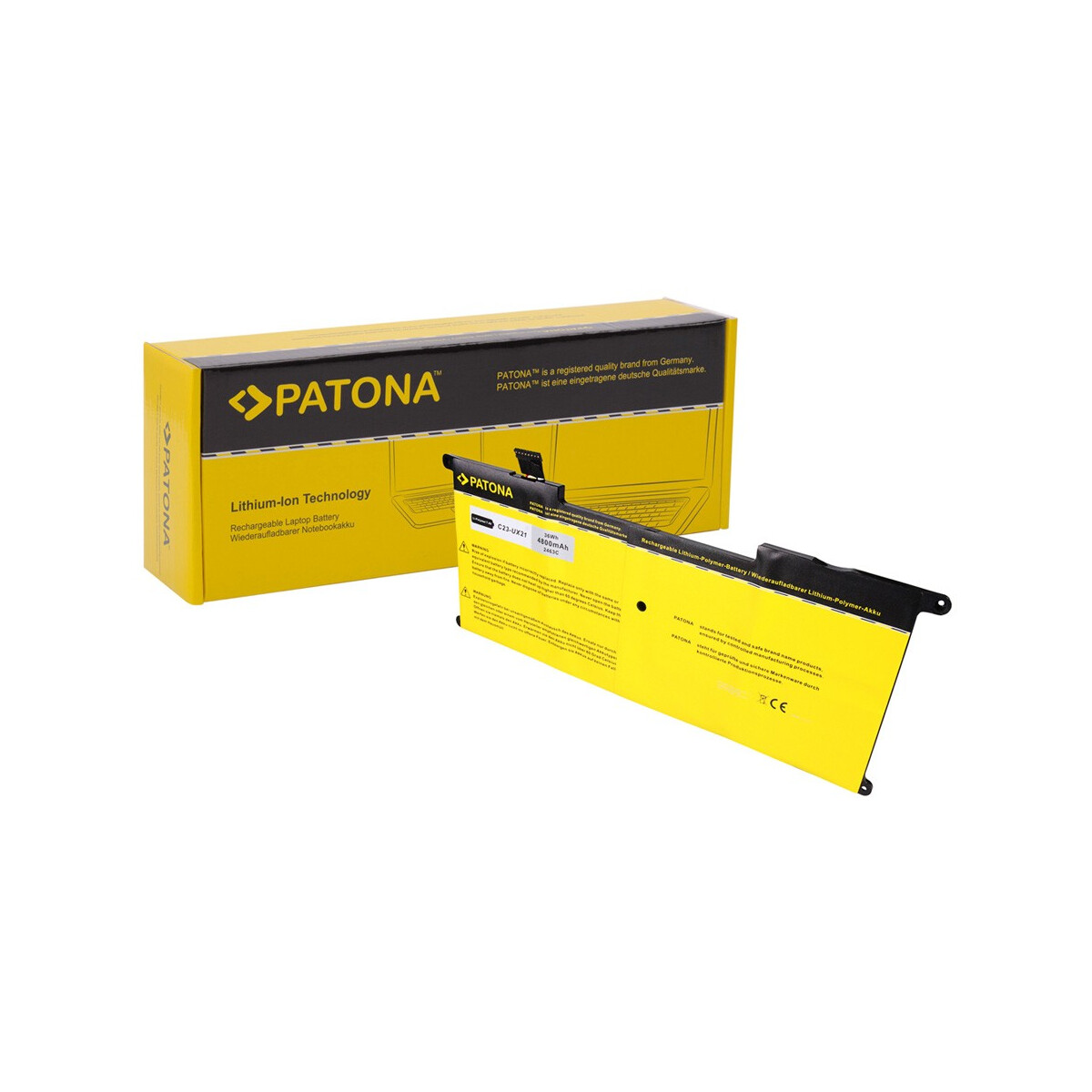 PATONA Akku passend für Asus UX21 Series Ultrabook UX21 UX21A UX21E – 7,4 Volt 4800 mAh