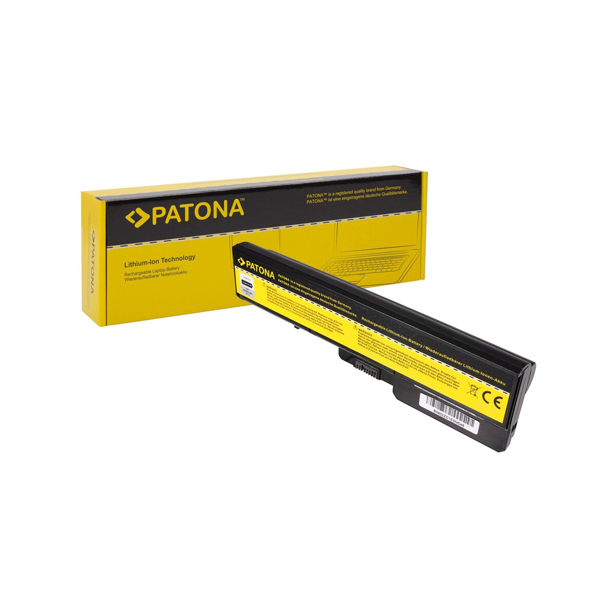 PATONA Akku passend für Lenovo G460 IdeaPad B470 B470 B470A B470A B470G – 11,1 Volt 6600 mAh