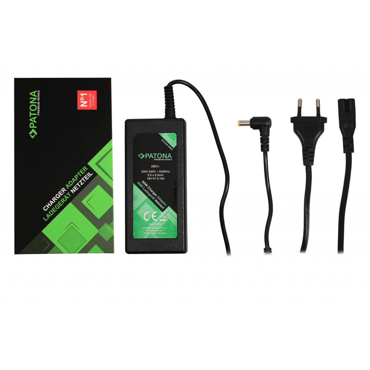 PATONA Premium Netzteil 19V 3,15A 60W für Samsung GT6000 GT7000 GT8800 GT8900 GT9000