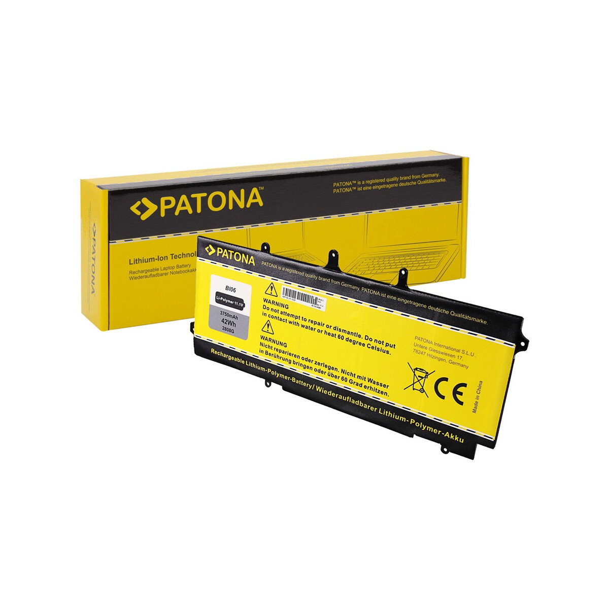 PATONA Akku für HP EliteBook 1040 Serie 722236-171 722236-1C1 BL06042XL