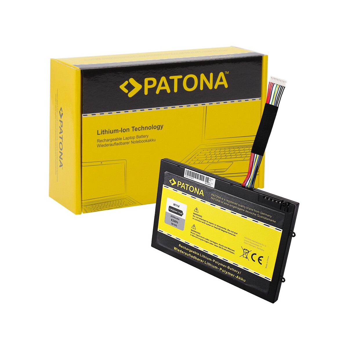 PATONA Akku für Dell M11x M14x PT6V8 8P6X6 08P6X6 KR-08P6X6 T7YJR P06T