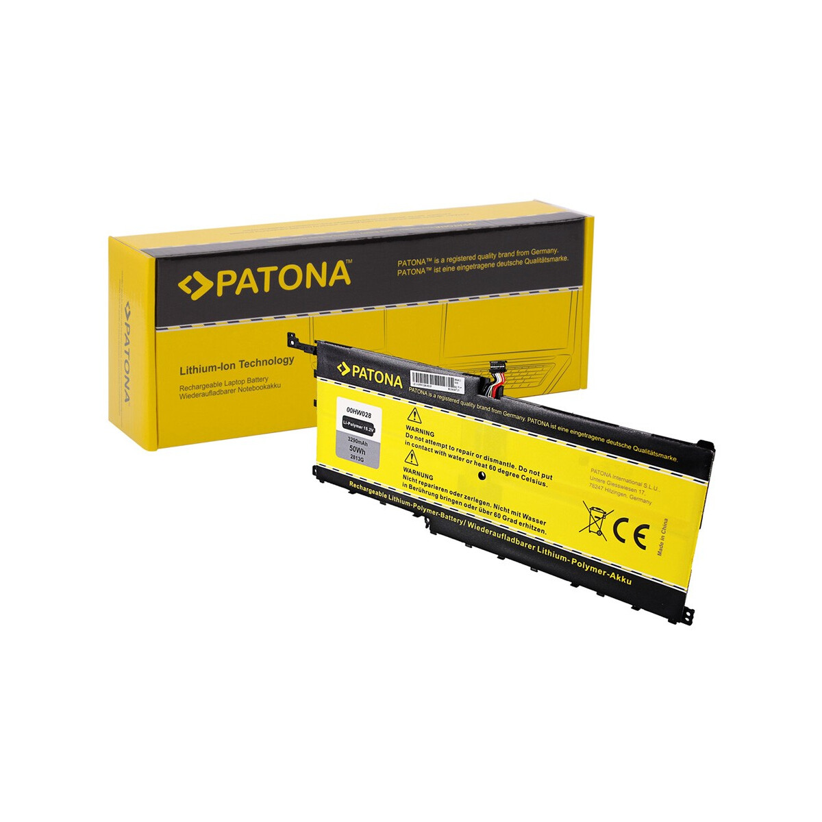PATONA Akku passend für Lenovo ThinkPad X1 Carbon Yogo Serie 00HW028