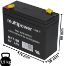 Multipower Blei-Akku MP7-6S Pb 6V 7Ah