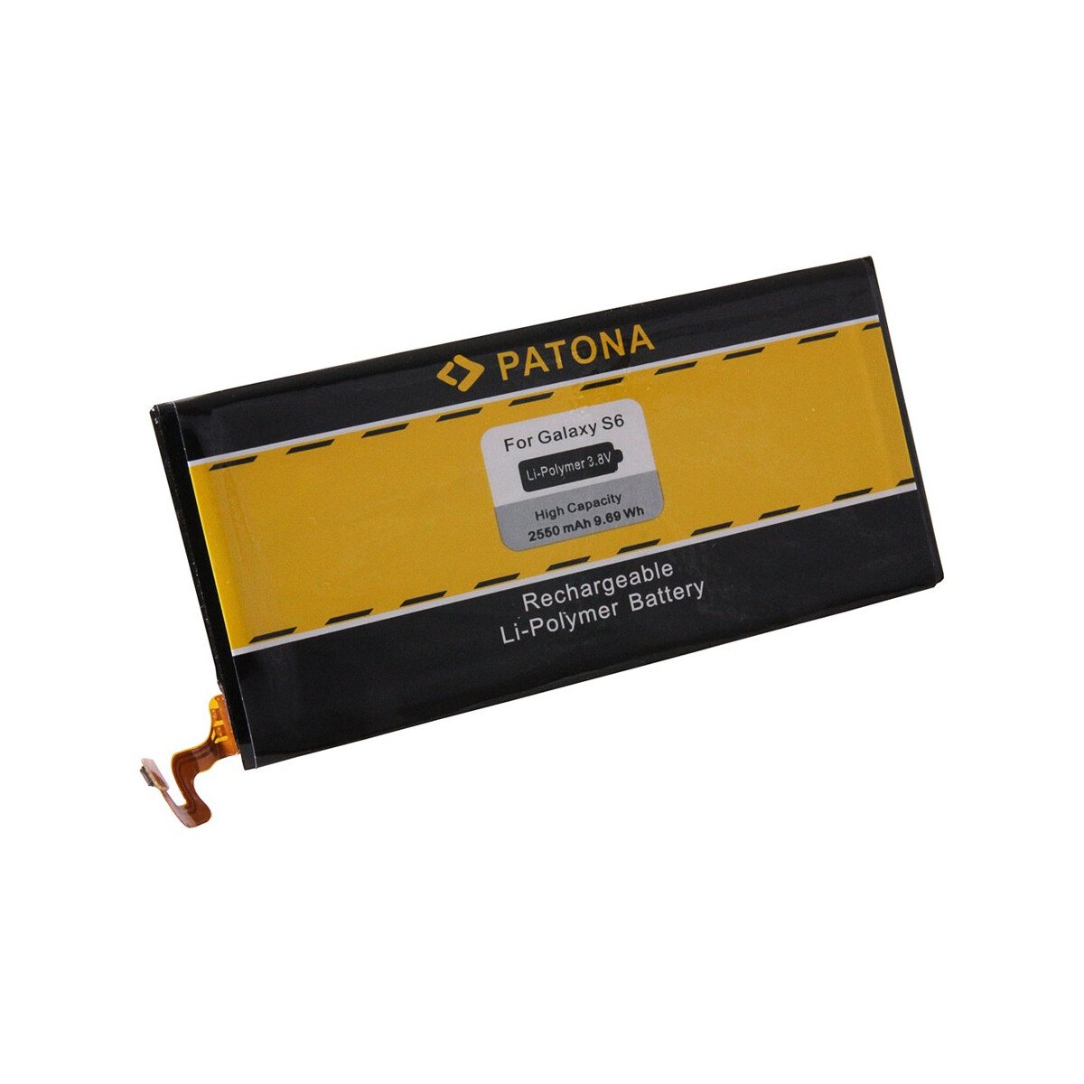 PATONA Akku für Samsung S6 Galaxy S6 – 3,8 Volt 2550 mAh