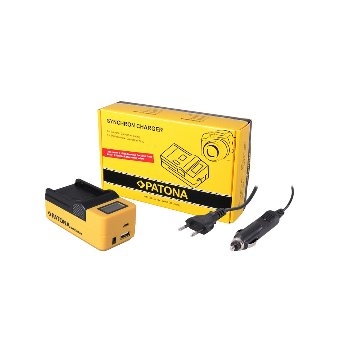 PATONA Synchron USB Ladegerät für Panasonic DMW-BLD10 Lumix DMCGF2 DMC-GF2