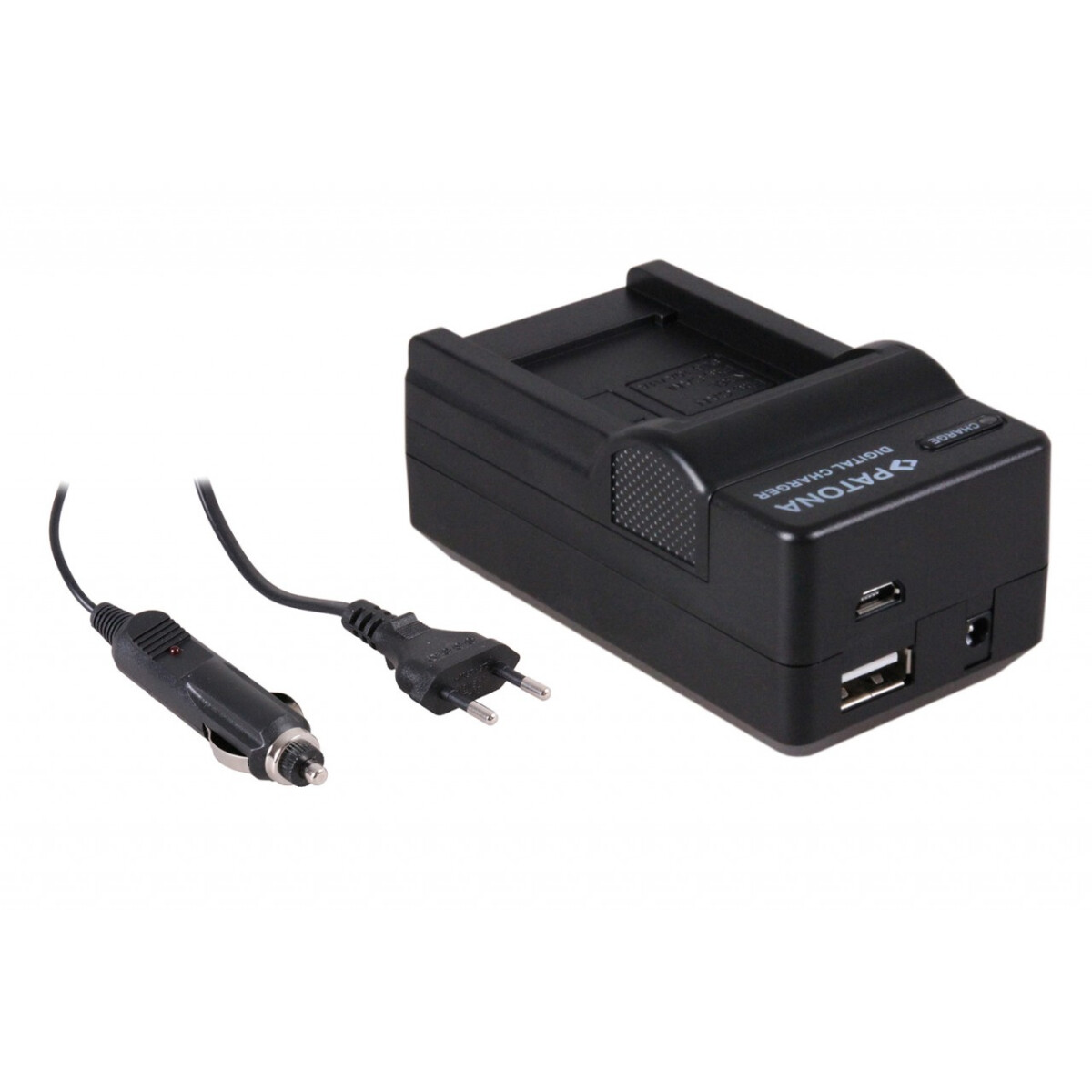 PATONA 4in1 Ladegerät für Samsung SLB-10A SLB10A SLB11A SLB-11A + KFZ